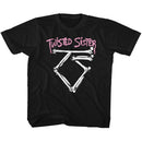 TWISTED SISTER BONE LOGO YOUTH XS 5 6 T-Shirt in Black