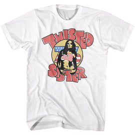 TWISTED SISTER TWISTED 76 S T-Shirt in White