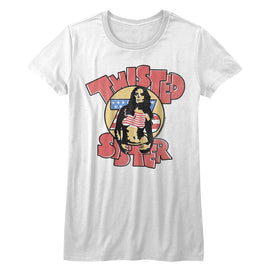 TWISTED SISTER TWISTED 76 LADIES S T-Shirt in White