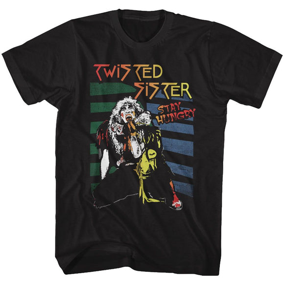 TWISTED SISTER STAY HUNGRY S T-Shirt in Black