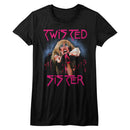TWISTED SISTER TWISTED DEE LADIES S T-Shirt in Black