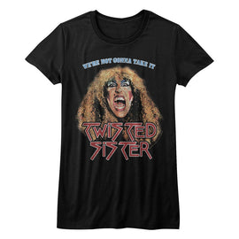 TWISTED SISTER NOT GONNA TAKE IT LADIES S T-Shirt in Black