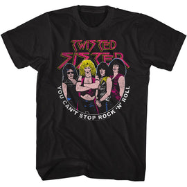 TWISTED SISTER CANT STOP ROCK S T-Shirt in Black
