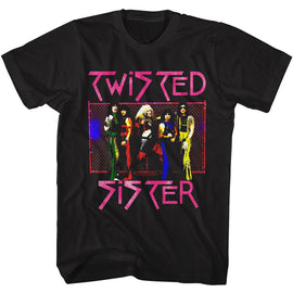 TWISTED SISTER FENCE PHOTO S T-Shirt in Black