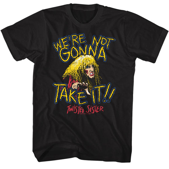 TWISTED SISTER NOT GONNA TAKE IT S T-Shirt in Black