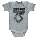 TWISTED SISTER CANT STOP ROCKNROLL INFANT 6M T-Shirt in GRAY Heather