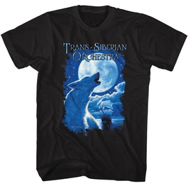 TRANS SIBERIAN ORCHESTRA TSO NIGHT OCEAN WOLF S T-Shirt in Black