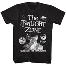 TWILIGHT ZONE QUESTION THE UNKNOWN S T-Shirt in Black