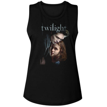 TWILIGHT ED AND BELLA LADIES MUSCLE TANK S T-Shirt in Black