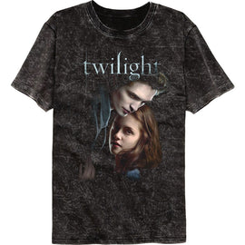 TWILIGHT EDWARD AND BELLA MINERAL WASH S T-Shirt in Black