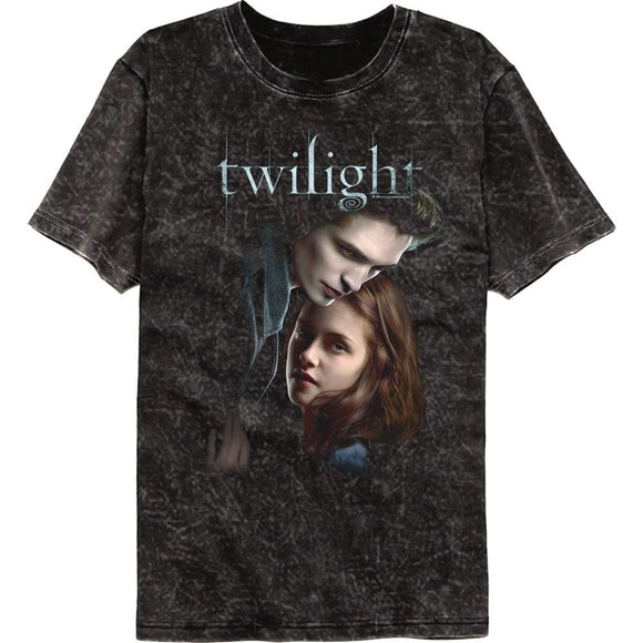TWILIGHT EDWARD AND BELLA MINERAL WASH S T-Shirt in Black