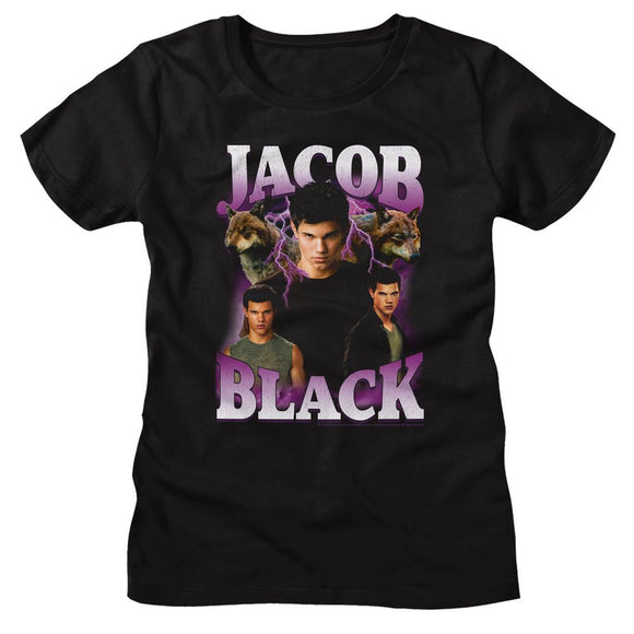 TWILIGHT JACOB LIGHTNING LADIES S T-Shirt in Black