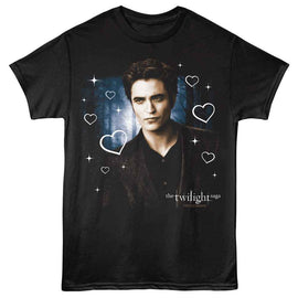 TWILIGHT EDWARD FOREST HEARTS S T-Shirt in Black