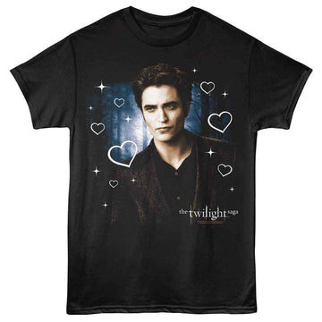 TWILIGHT EDWARD FOREST HEARTS S T-Shirt in Black