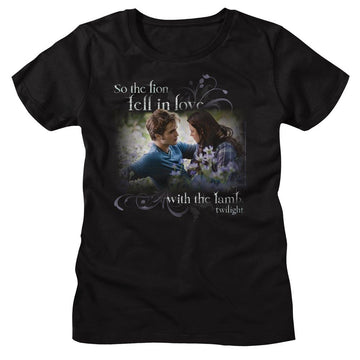 TWILIGHT LION IN LOVE WITH THE LAMB LADIES S T-Shirt in Black
