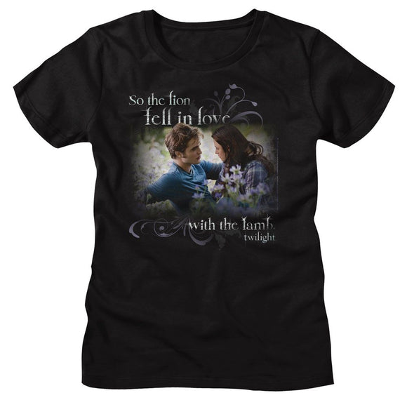 TWILIGHT LION IN LOVE WITH THE LAMB LADIES S T-Shirt in Black