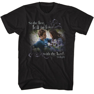 TWILIGHT LION IN LOVE WITH THE LAMB S T-Shirt in Black