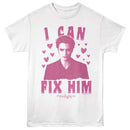 TWILIGHT FIX HIM SKETCHY HEARTS S T-Shirt in White
