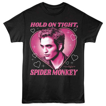 TWILIGHT EDWARD HEART SPIDER MONKEY S T-Shirt in Black