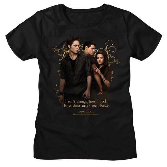 TWILIGHT NEW MOON POSTER LADIES S T-Shirt in Black