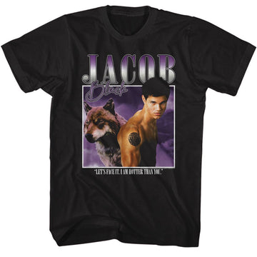 TWILIGHT TWO IMAGES JACOB S T-Shirt in Black