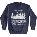 TWILIGHT THE CITY OF FORKS L/S S T-Shirt in NAVY