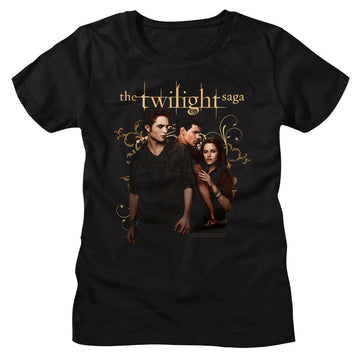 TWILIGHT EDWARD JACOB BELLA LADIES S T-Shirt in Black