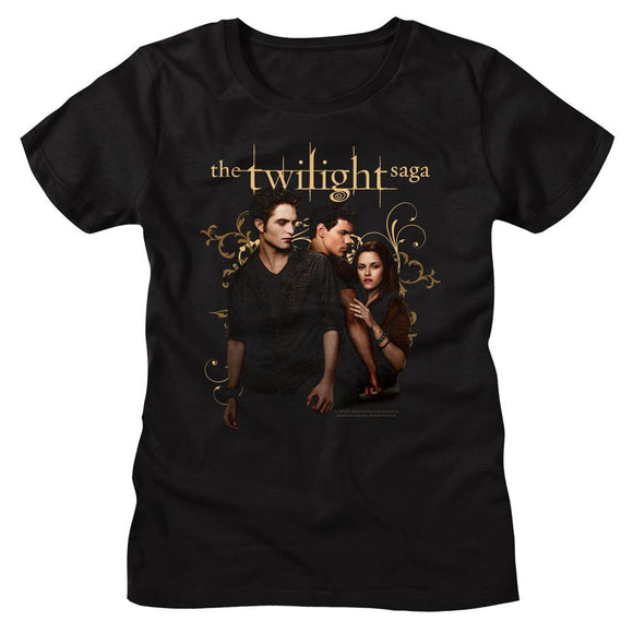 TWILIGHT EDWARD JACOB BELLA LADIES S T-Shirt in Black