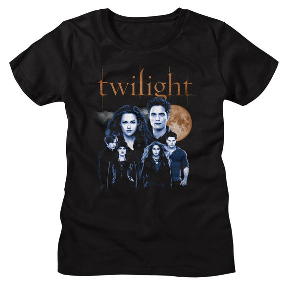 TWILIGHT CULLEN FAMILY WITH MOON LADIES S T-Shirt in Black