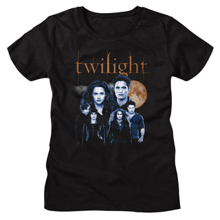 Twilight Twilight Cullen Family With Moon Ladies T-Shirts