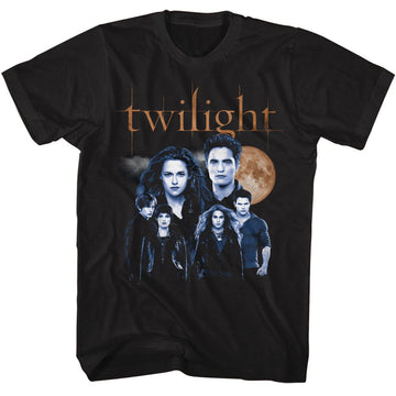 TWILIGHT CULLEN FAMILY WITH MOON S T-Shirt in Black