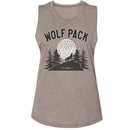 TWILIGHT WOLF PACK MOON LADIES MUSCLE TANK S T-Shirt in ASH