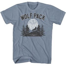 TWILIGHT WOLF PACK MOON S T-Shirt in Indigo Heather