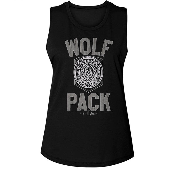 TWILIGHT WOLF PACK LADIES MUSCLE TANK S T-Shirt in Black
