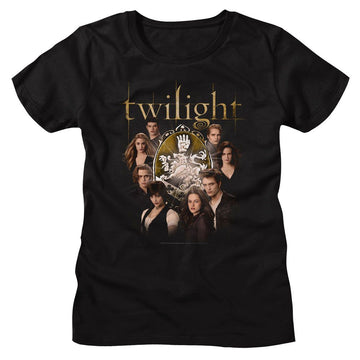 TWILIGHT CULLEN FAMILY WITH CREST LADIES S T-Shirt in Black