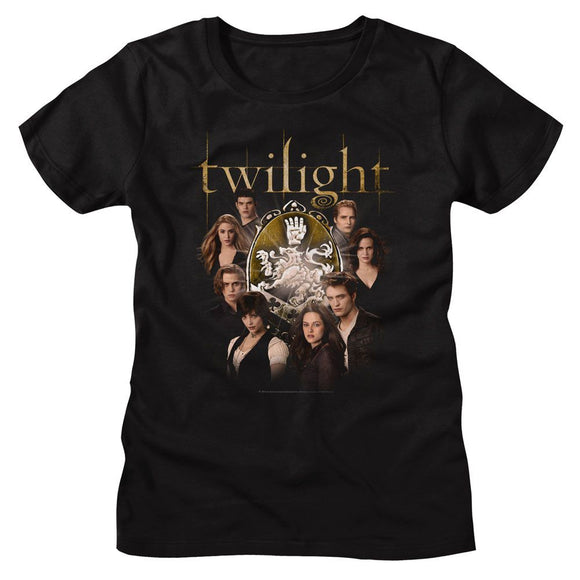 TWILIGHT CULLEN FAMILY WITH CREST LADIES S T-Shirt in Black