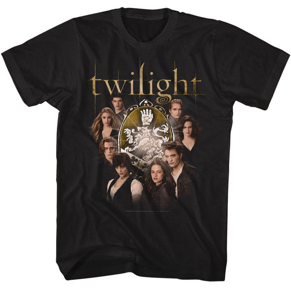 TWILIGHT CULLEN FAMILY WITH CREST S T-Shirt in Black