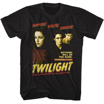 TWILIGHT VAMPIRE WOLVES ROMANCE S T-Shirt in Black