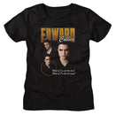 TWILIGHT EDWARD 3 CHARACTER POSE LADIES S T-Shirt in Black