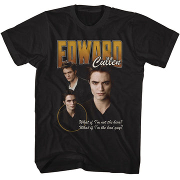 TWILIGHT EDWARD 3 CHARACTER POSE S T-Shirt in Black