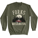 TWILIGHT FORKS TRUCK L/S S T-Shirt in Military Green