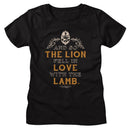 TWILIGHT LION LAMB QUOTE LADIES S T-Shirt in Black