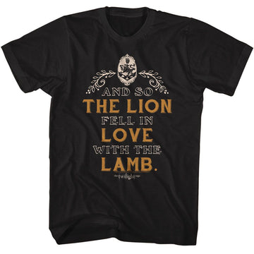TWILIGHT LION LAMB QUOTE S T-Shirt in Black