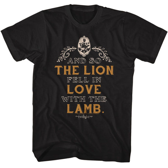 TWILIGHT LION LAMB QUOTE S T-Shirt in Black