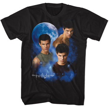 TWILIGHT JACOB AND MOON S T-Shirt in Black