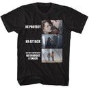 TWILIGHT HE PROTECT HE ATTACK S T-Shirt in Black