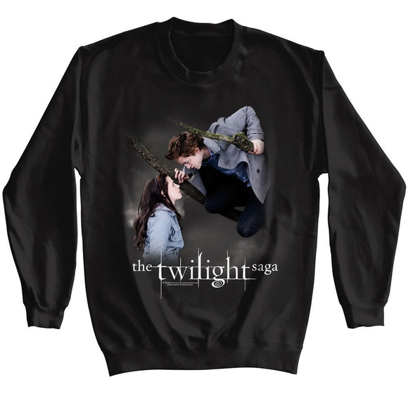 TWILIGHT CLOUDY TREE GAZE L/S S T-Shirt in Black