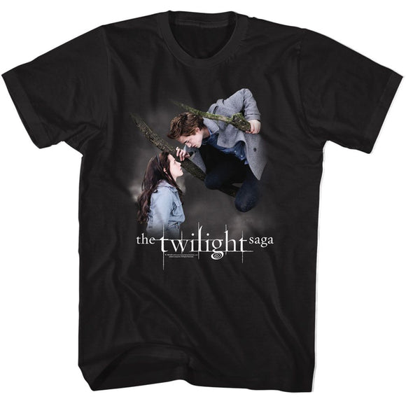 TWILIGHT CLOUDY TREE GAZE S T-Shirt in Black