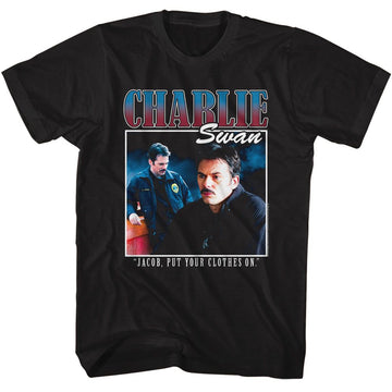 TWILIGHT CHARLIE 90S DESIGN S T-Shirt in Black