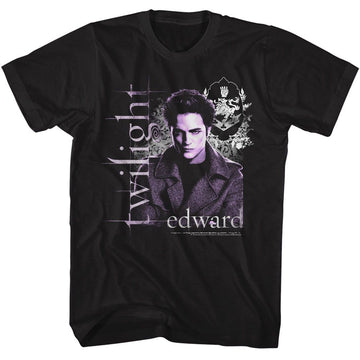 TWILIGHT EDWARD AND CREST S T-Shirt in Black